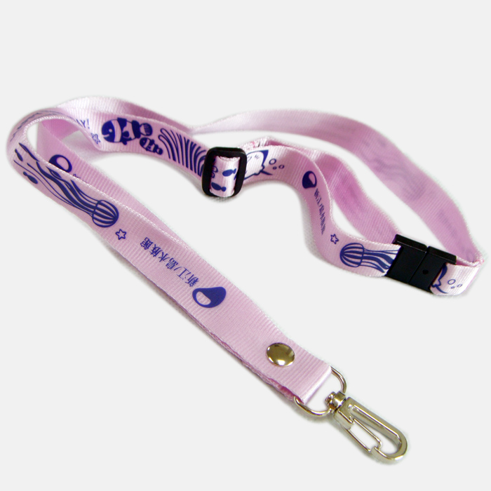 Riveting neck lanyard key chain lanyards with logo custom pink lanyard