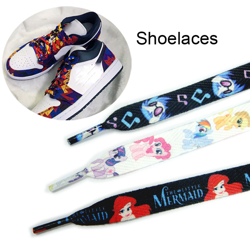 Disney sublimation cute logo shoelaces wide shoe string 