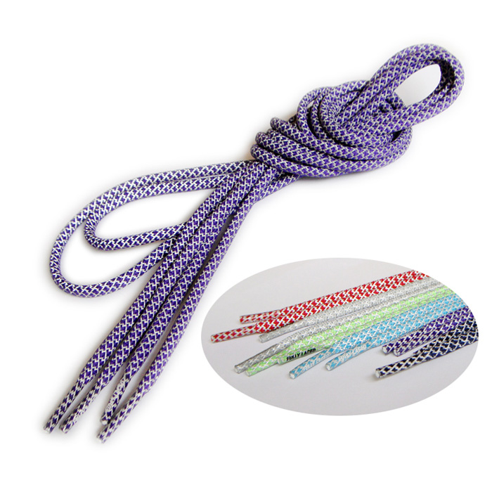 Reflective luminous PVC tip shoelaces colorful glowing shoes string
