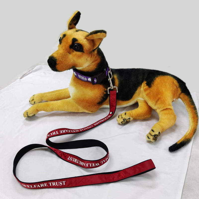 Slippery ribbon and strong polyester sport team tug dog leash 