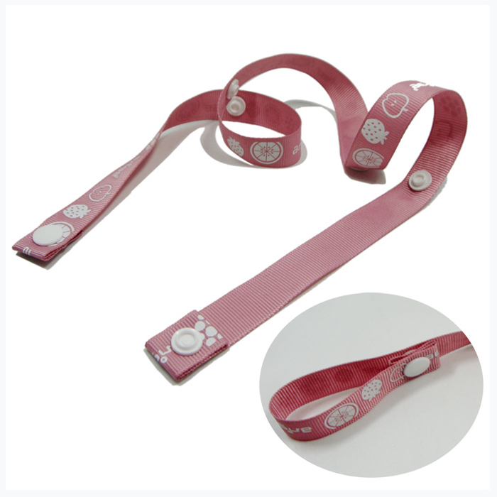 Safety brake away baby gift holder pink ribbion straps