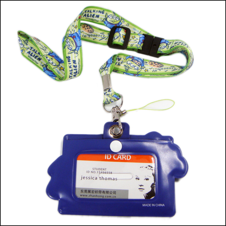 Custom toys logo lanyard with soft PVC ID card holder for kids
