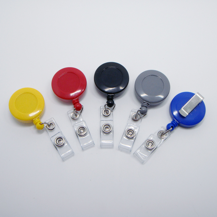 Cusotm Colors round retractable reel card badge holder
