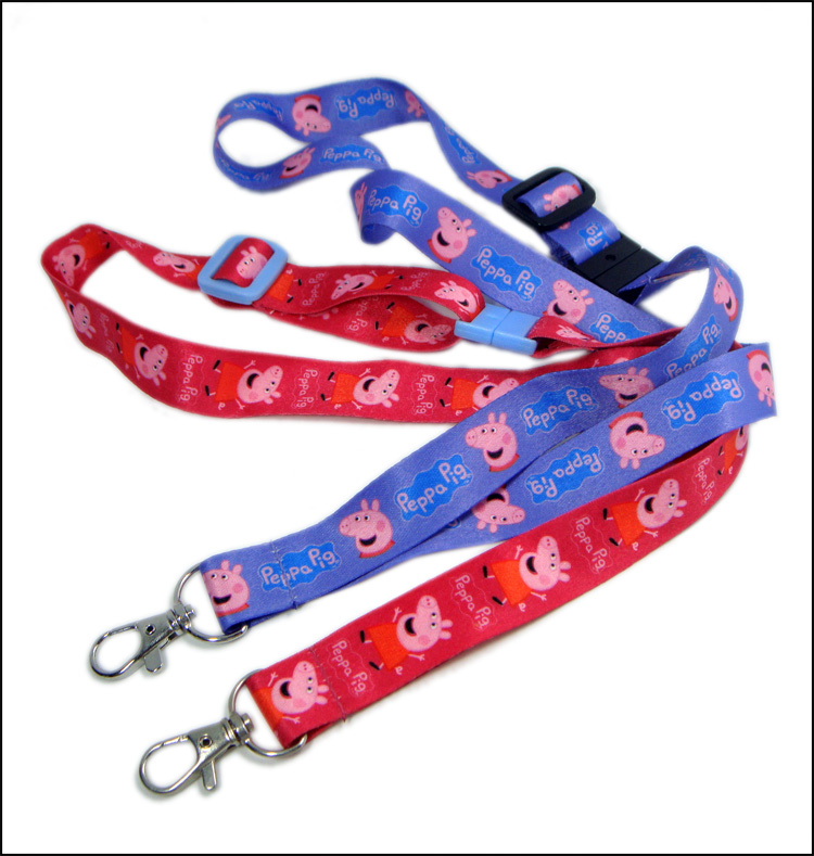 Page cute sublimation printer logo colorful slithery lanyards