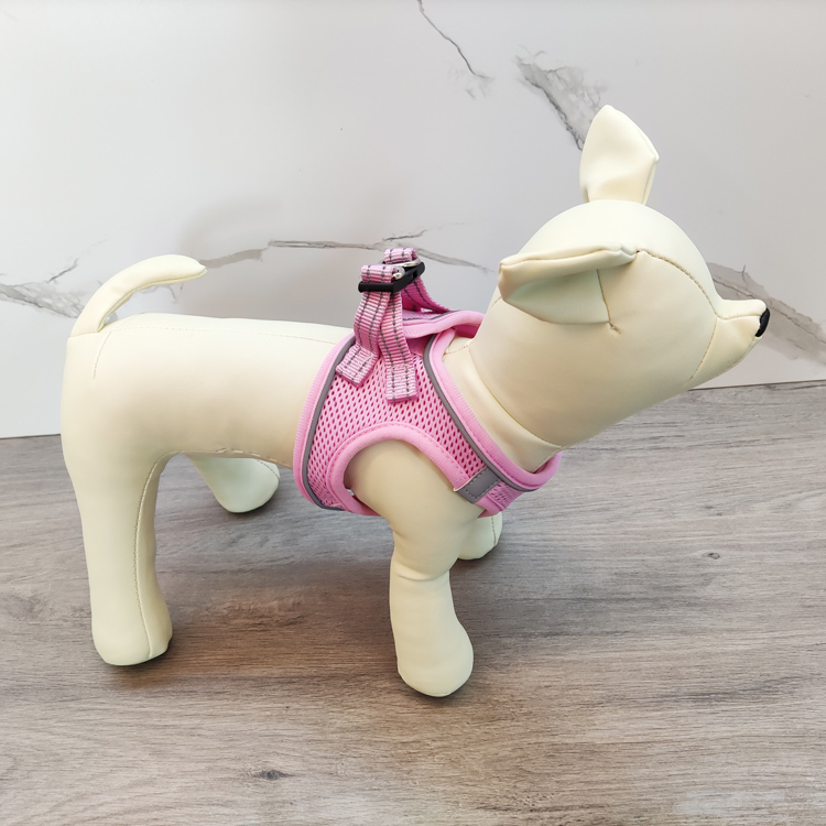 Reversible breathable custom reflective soft mesh padded dog harness