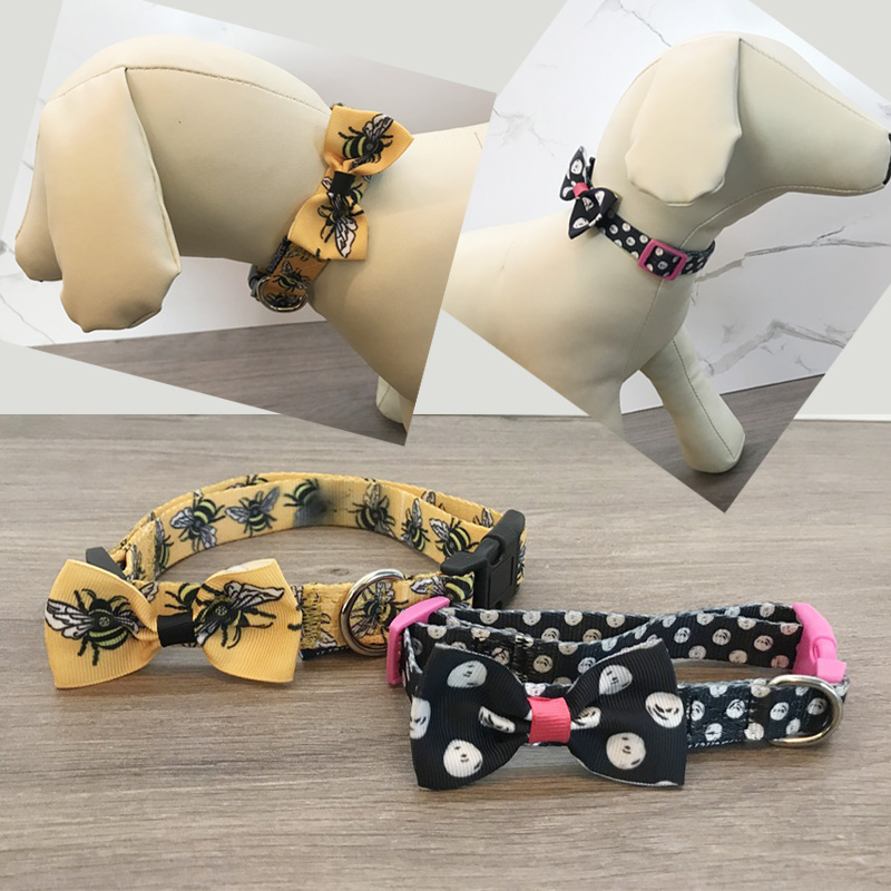 Luxury designer low price dog bow collar accessory bowtie for little puppy dog 