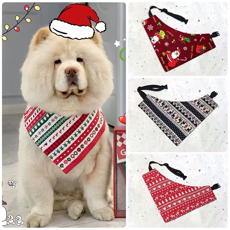 Eco friendly nice christmas birthday pet dog collar bandana