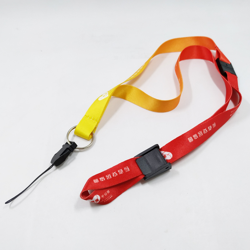 Custom pearl keyring string neck strap sublimation printing cell phone lanyard holder keychan adjuster rope