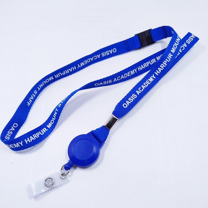 Competitive price plastic business Id card holder rope lanyard with retractable reelers