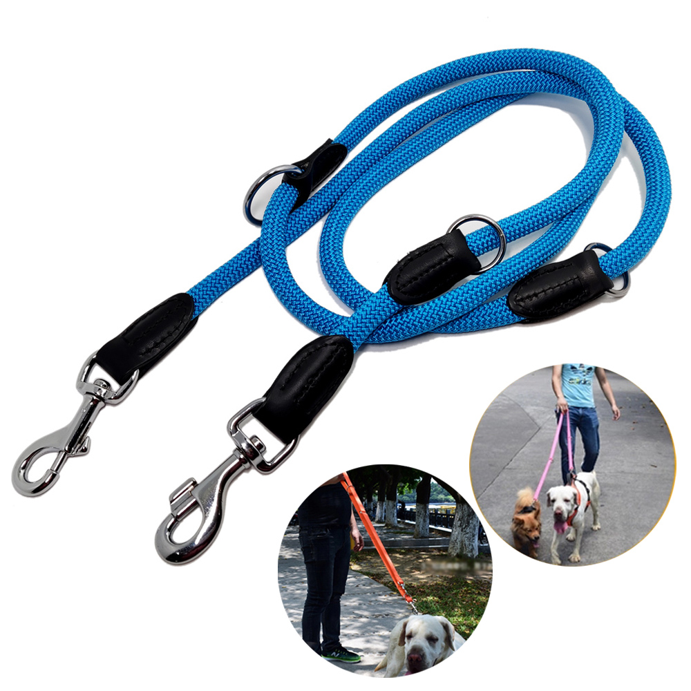 Heavy duty strong multicolour adjustable nylon rope dog leash