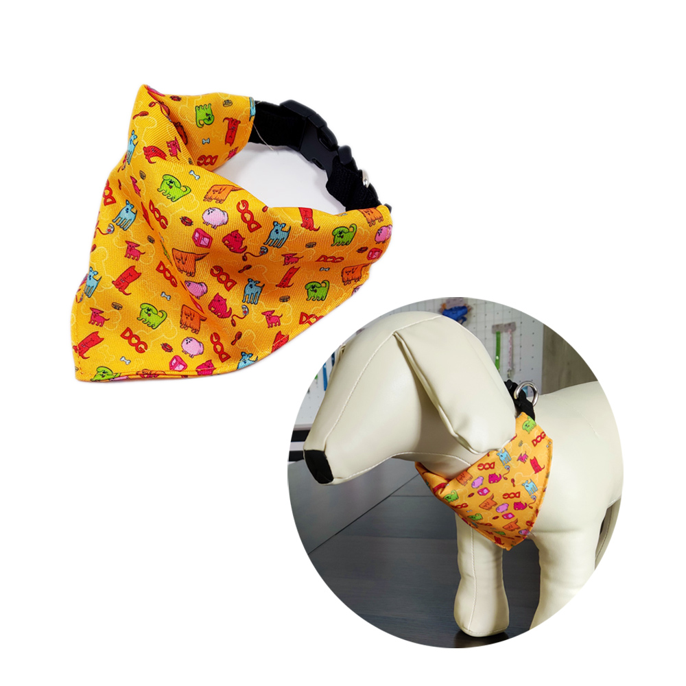 Designer supplies Puppy cute pet cat collar spike fabric bandana set