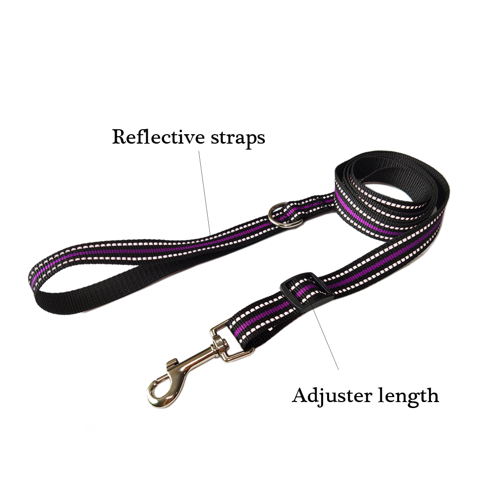 Adjuster length reflective Nylon Training Walking Rope work Dog Leashes and collar set
