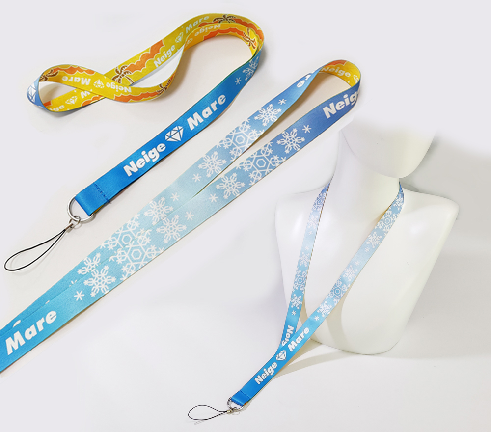 High Quality Fully Polyester Double Side Sublimated Custom Printer Blanks Lanyards for Phone Holder