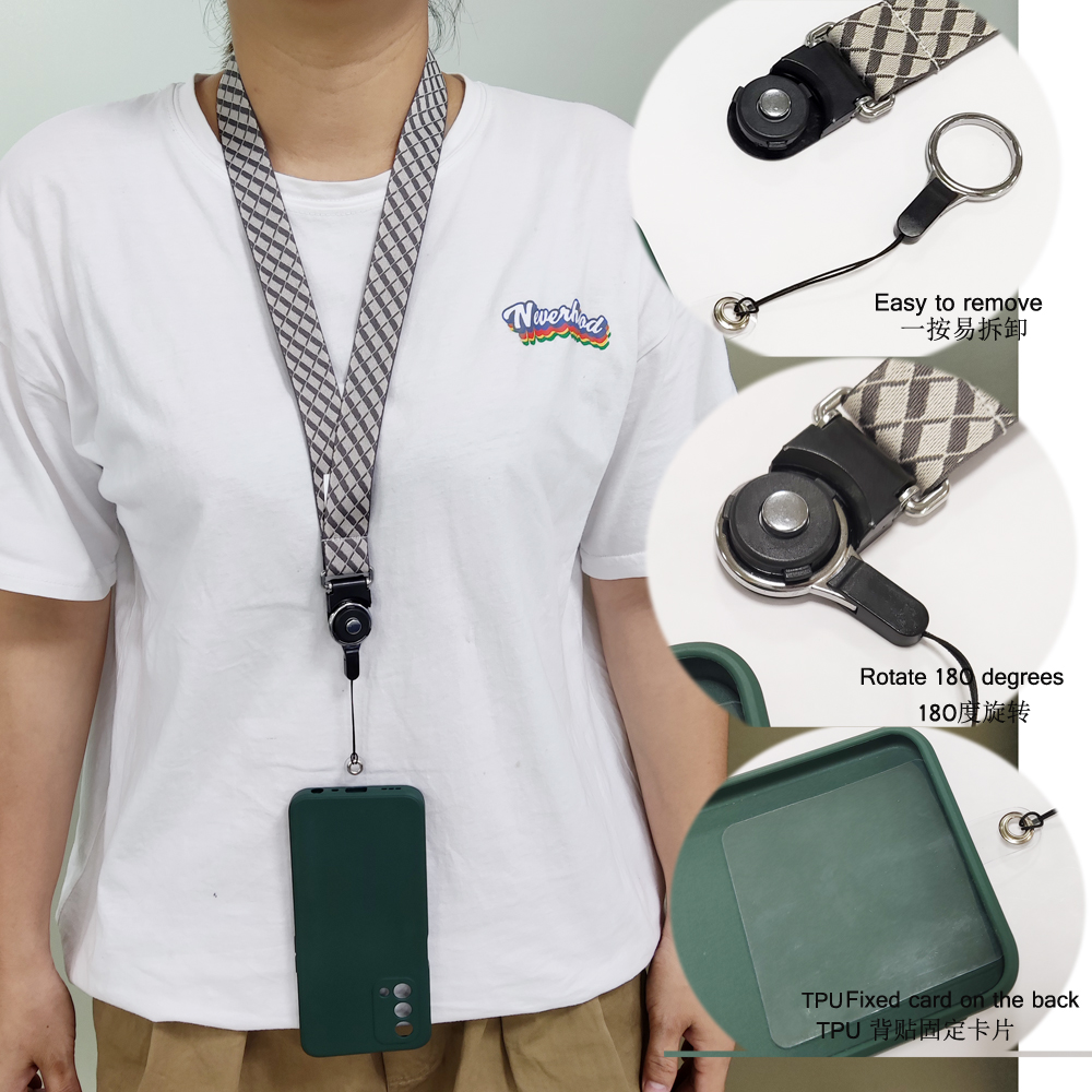 China Factory Supplier Wholesale No Minimum Order Personalized Mobile Phone Neck Tool Polyester Woven Lanyard with PVC