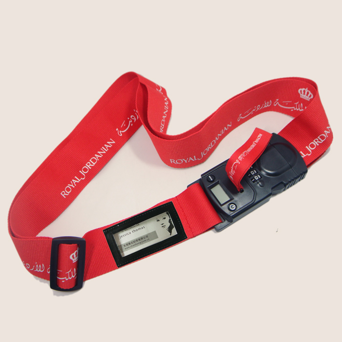 大红可称重密码插扣箱包带名片夹易辨识旅行托运带