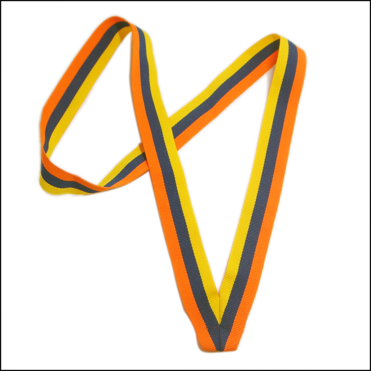 三色条纹奖牌带运动会马拉松间色奖牌奖带