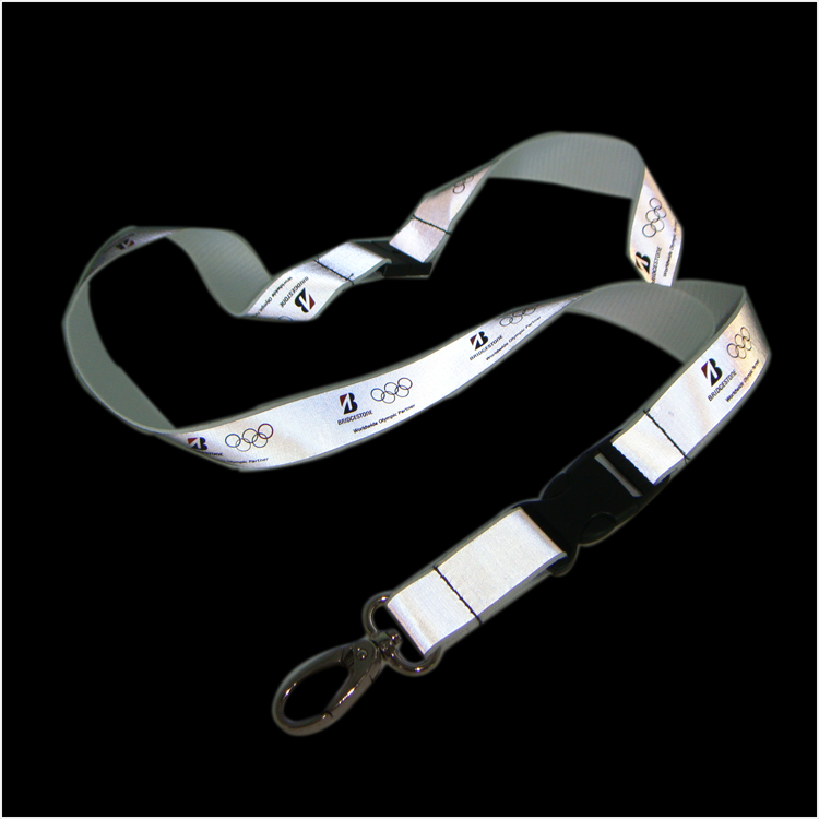 奥运会赞助商宣传礼品挂绳活动特效反光带有特色的丝印工作证胸卡挂绳