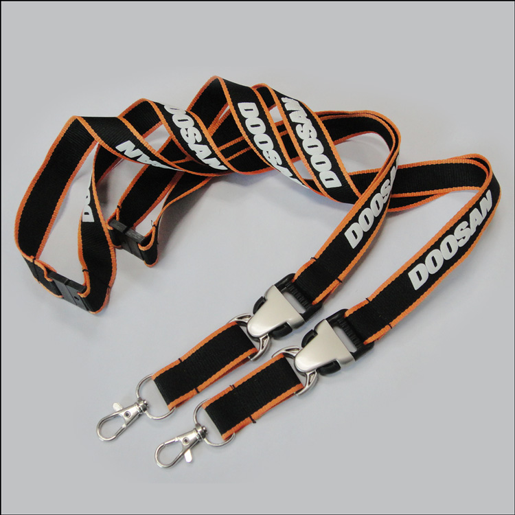 个性发泡印刷logo员工厂牌吊带优质涤纶挂带证件套挂绳