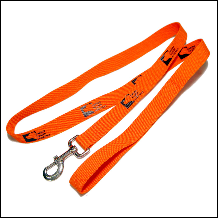 桔红色狗狗牵引绳宠物带企业宣传赠品纪念品织带