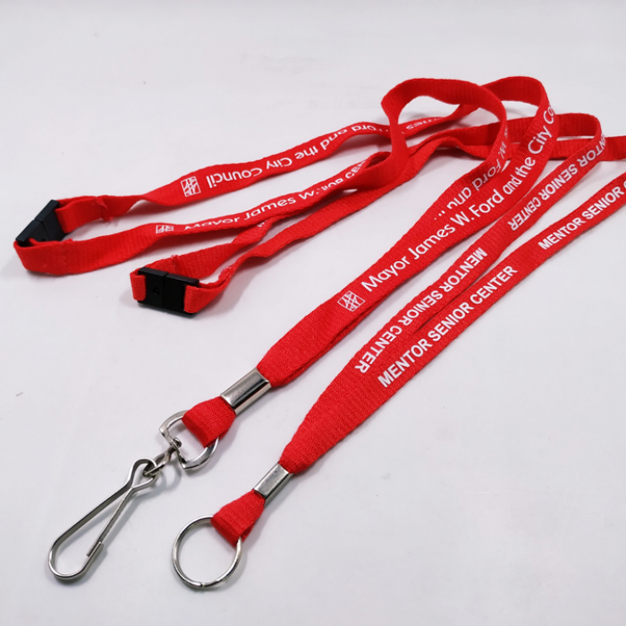 红色竹纤维证件带尺寸可以定制挂绳